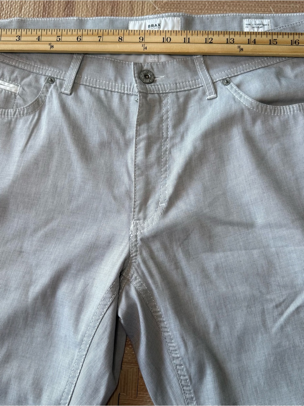 BRAX Cooper Fancy Men’s 36x32 Gray Stretch 5-Pocket Pants Regular Fit - Picture 6 of 12